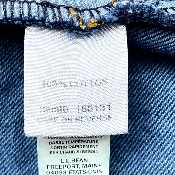 L.L. Bean Original Fit Relaxed Women's High Rise Blue Jeans Size 12 Reg - Picture 7 of 8